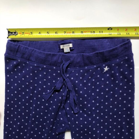 Aerie, Blue/White, waffle knit, loungewear, pajama bottom, Sz see measurements - Picture 6 of 8